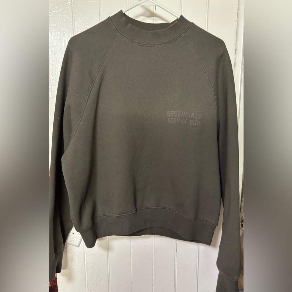 FEAR OF GOD ESSENTIALS Gray Crewneck Sweatshirt